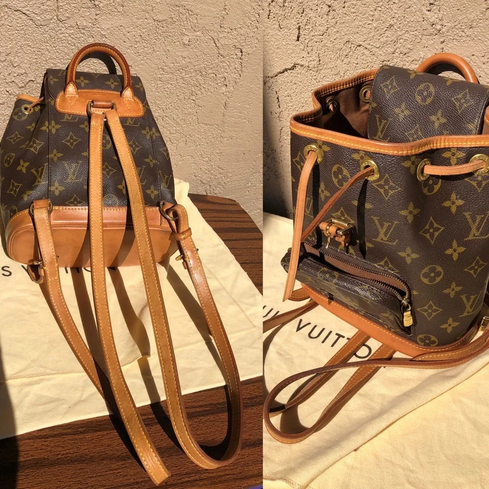 💎 Kendall Jenner 💎 mini BACKPACK Louis Vuitton montsouris pm RARE - Picture 10 of 16
